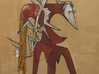 Wilfredo Lam - Cuba 1902 1982 - Affiche Av Lettre Musee de Sonja Heine - litografia - 74 x 54 cms - 1973